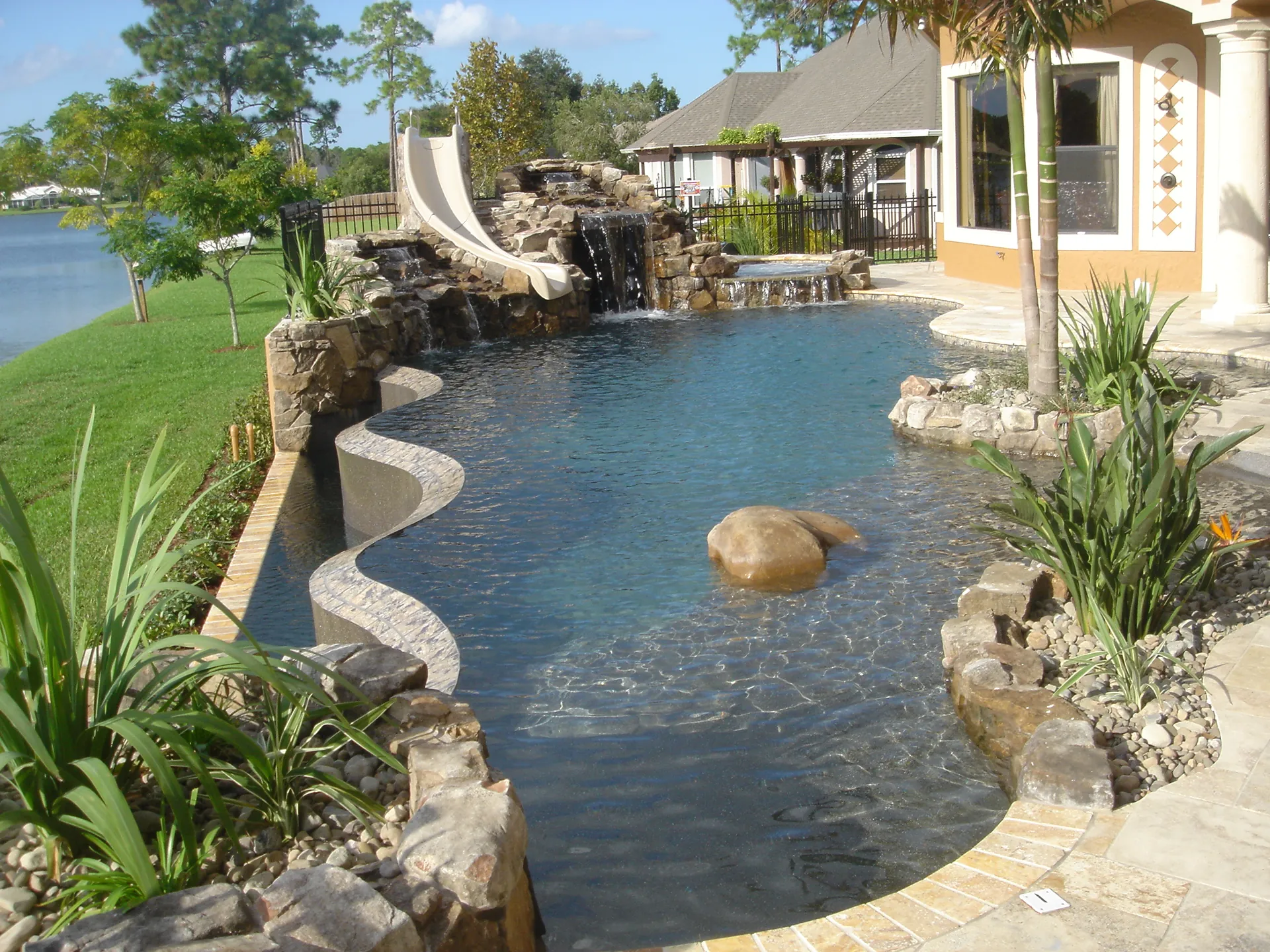 Home 13 Natural lagoon with waterslide